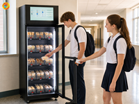 Distributeur automatique intelligent sans surveillance, micro-marché, lecteur de cartes, SDK Cloud, 66x68x200cm, CE
