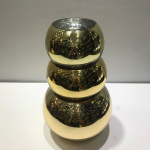 <span class=keywords><strong>Vase</strong></span> à fleurs rond en verre plaqué argent <span class=keywords><strong>doré</strong></span>, luxueux et moderne, fait à la main, pour décoration de mariage et de maison - Product Image 4
