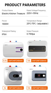 LED Display Screen Storage <b>Water</b> <b>Heater</b> 30L Dry-Heating Protector Hot <b>Water</b> 220V OEM RV Car Household <b>Electric</b> Plastic - Product Image 6
