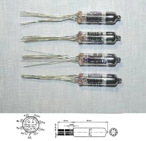 Tubo electrónico de doble triodo soviético, 6H16B-B 6N16B-Q - Product Image 3