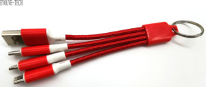 0,13 <span class=keywords><strong>M</strong></span> tejido multifuncional 3 en 1 llavero de Cable de carga USB Cable de carga rápida 8pin micro tipo c USB2.0 USB cable - Product Image 4