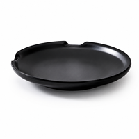 Assiette à baguettes en mélamine noire de 18,8 cm, incassable, de qualité alimentaire, en résine de mélamine, pour restaurant et hôtel
