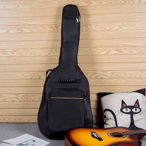 Sac à dos pour guitare de 41 pouces, sacs imperméables, en nylon Oxford résistant aux déchirures, double sangle rembourrée, étui noir pour guitare, sacs à dos pour guitares - Product Image 3