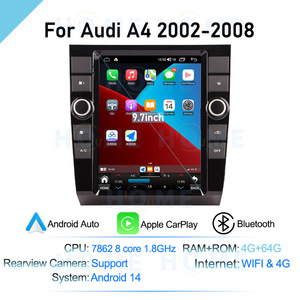 เครื่องเล่นมัลติมีเดียแอนดรอยด์14 CarPlay สำหรับ <span class=keywords><strong>A4</strong></span> <span class=keywords><strong>Audi</strong></span> ขนาด<span class=keywords><strong>2002</strong></span> -2008 9.7นิ้วเครื่องเล่นมัลติมีเดียในรถยนต์ระบบแอนดรอยด์4G - Product Image 2