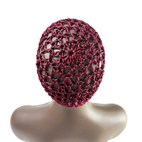 Bonnet de nuit en maille crochetée en rayonne, filet à cheveux, snood, couvre-chef, accessoire de sommeil, cadeau promotionnel