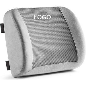 Oreiller de soutien <span class=keywords><strong>lombaire</strong></span> en mousse à mémoire de forme avec housse en velours ou en maille, sangle centrale étendue, <span class=keywords><strong>coussin</strong></span> de dos réglable - Product Image 1