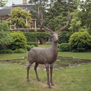 Statue di Cervi in Ottone per Giardino Esterno - Product Image 6