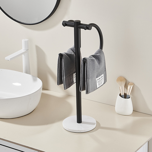 <span class=keywords><strong>Toallero</strong></span> doble de mármol con <span class=keywords><strong>toallero</strong></span> de pie de acero inoxidable, anillo de toalla de pie para <span class=keywords><strong>lavabo</strong></span> de baño doméstico - Product Image 5