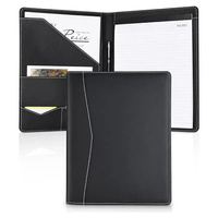 Porte-documents en cuir PU, format A4/Letter, organiseur de documents, bloc-notes, porte-cartes/stylos, couleurs personnalisées, logo, entreprise