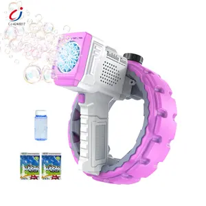 Chengji juguetes été jeu en plein air garçon filles eau bulle pistolet jouet enfant poly énergie électrique anneau bulle pistolet machine pour enfants