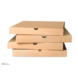 Paper Packaging Disposable Kraft Corrugated Pizza Boxes Cardboard Boxes Take Out Containers From Indian Supplier