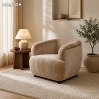 Fauteuil de salon moderne en tissu rembourré, confortable, pour salon, maison, hôtel, vente en gros, OEM