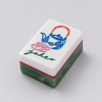 Jeu de Mahjong américain en jade vert, 160 tuiles, plateau complet en acrylique triple couche, jeu de société pour soirée familiale