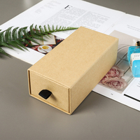 Boîte à tiroirs rectangulaires avec logo personnalisé pour l'emballage de boîtes à lunettes en papier kraft avec gaufrage et doublure en éponge