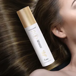 Semprotan rambut Label pribadi kontrol mengeriting dasar minyak Finishing untuk kulit sensitif fleksibel lembut tahan aroma bebas hipoalergenik