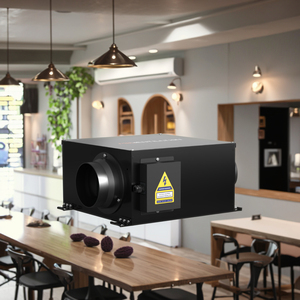 Ventilador de techo comercial para restaurantes y cafeterías Ventilación con conductos de 1500 m³/h con control de 3 velocidades y bajo ruido - Product Image 1