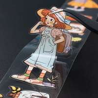 Rouleau d'autocollants en PET transparent de haute qualité personnalisé pour la papeterie et le scrapbooking