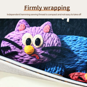 3D Häkel-Cartoon Neuartige Schlingenflor Waschbare Rutschfeste Haustierfreundliche Hotel-Türmatte Innenbereich-Teppich - Product Image 3