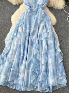 <span class=keywords><strong>Robe</strong></span> jupe trapèze pour femmes, vêtements d'été et d'automne, vêtements d'intérieur, style sans bretelles, sans manches, robes décontractées - Product Image 3