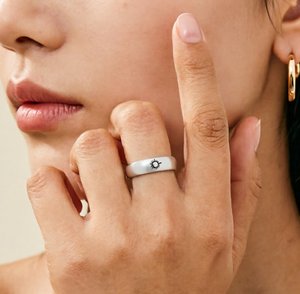 Anillos de Pareja a Juego Luna y Sol, de Latón Chapado en Oro, Ajustables, para Él y para Ella, Anillos de Aniversario, Regalo para Enamorados - Product Image 4