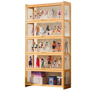 Gabinete de exhibición de <span class=keywords><strong>Lego</strong></span> transparente acrílico hecho a mano, almacenamiento de bloques de construcción a prueba de polvo y decoración del hogar para organizador de sala de estar - Product Image 1