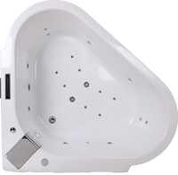 Baignoire Triangle en Acrylique avec Cascade, Jets de Massage et Fonction Bulles, Vente en Gros Usine