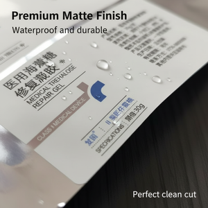 Etiquetas Personalizables para Productos Médicos Transparentes con Impresión Plateada Brillante y Laminado Brillante - Product Image 5