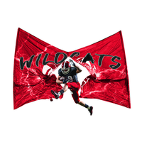Bannière publicitaire personnalisée en polyester imprimé pour stade de rugby, grand format, double panneau, pour bord de terrain de sport extérieur, avec logo