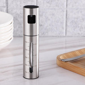 RAYBIN BBQ Vaporisateur <span class=keywords><strong>d</strong></span>'<span class=keywords><strong>huile</strong></span> <span class=keywords><strong>d</strong></span>'<span class=keywords><strong>olive</strong></span> personnalisé en acier inoxydable avec brosse de nettoyage et entonnoir pour la cuisson - Product Image 1