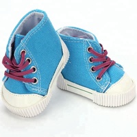 18 pouces à la mode bricolage Mini jouet personnalisé fille bottes hautes chaussures en toile accessoire poupées