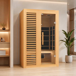 Infrarrojo Compacto HG para una Persona con Ventana Lateral, Puerta de Vidrio Completa y Calefacción de Cuerpo Completo - Product Image 1