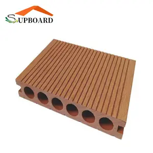 4m Long WPC Decking Prices Hollow CO-extrusion ECO Wood Plastic Composite Deck Edge Board