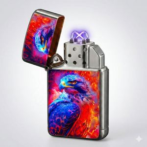 Falcon X Rechargeable 950mAh Type-C <b>Windproof</b> Flameless Plasma Ignition Electric <b>Lighter</b> for Outdoor and Cigarette Use - Product Image 3