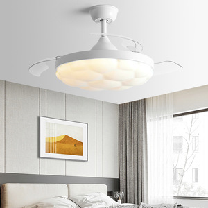 Invisible Fan Light <b>LED</b> Ceiling Fan Bedroom Dining Room Silent Full Spectrum Eye Protection 10-15 - Product Image 3