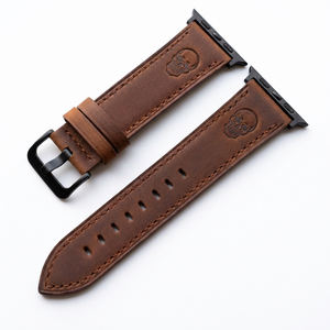 Cinturino Vintage Rebel Skull in Vera Pelle per IWatch 49mm 45mm 44mm 42mm, Cinturino Artigianale Premium in Pelle Bovina - Product Image 6