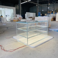 Bäckerei-Vitrine aus Gehärtetem Glas mit LED-Beleuchtung, Langlebig, Leicht zu Reinigen, Hochwertig für Bäckereien und Einkaufszentren