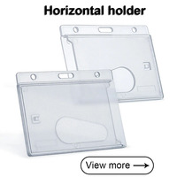 Porte-badge rigide multifonctionnel Bestom BH1840-6000 en plastique ABS dépoli, horizontal, avec fente pour pouce