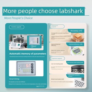 Plaque chauffante électrique en acier inoxydable Labshark, four à chauffage électrique encastré avec contrôle de température PID, pour laboratoire, bécher portable, OEM 1 - Product Image 5
