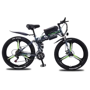 Lithium batterie aus Kohlenstoffs tahl mit hochwertigem 21-fach faltbarem Mountainbike 26 "Elektro fahrrad mit großem Reifen