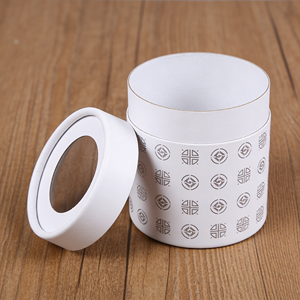 High Quality Recyclable Cylindrical Box With Display <b>Window</b> Luxury Round Paper Tube For Tea Candle - Product Image 4