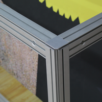 Personnalisé 3 pieds Portable Sans Cadre SEG Podium En Aluminium Vitrine Acrylique Boîte Stand pour Équipement Exposition Commerce Promotion Tables