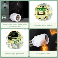 Mini télécommande ampoule prise interrupteur de lumière sans fil pour tirer chaîne luminaire Portable E26 E27 ampoules support de Base