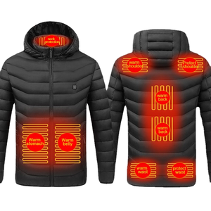 Chaqueta de Plumón Térmica Impermeable con Cierre y Calefacción de 2 Zonas Recargable por USB para Hombre y Mujer, Venta al por Mayor - Product Image 1