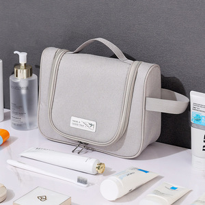 Travel Toiletry Bag Large Capacity Hangable Cosmetic Organizer Rectangle Shape For Trip Pink Brown Blue - Product Image 2