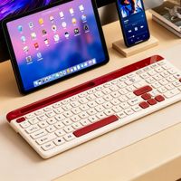 Clavier sans fil rechargeable double mode, ergonomique et portable pour le bureau, la maison, les jeux et les voyages