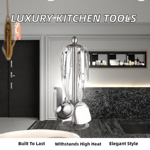 Utensilios de Cocina de Acero Inoxidable de Alta Calidad, Juegos de Utensilios, Utensilios de Cocina de Lujo, Resistentes al Calor y Ecológicos - Product Image 2