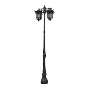 เสาไฟสวนเหล็กกลางแจ้ง หลอดไฟ LED พร้อมโคมแก้ว แสงวอร์มไวท์ 2700K IP66 หลอดไฟ A19 แบบไม่ถอดได้ ใช้ไฟ AC 220V พร้อมเซ็นเซอร์ตรวจจับความเคลื่อนไหว ใช้พลังงานแสงอาทิตย์ - Product Image 3