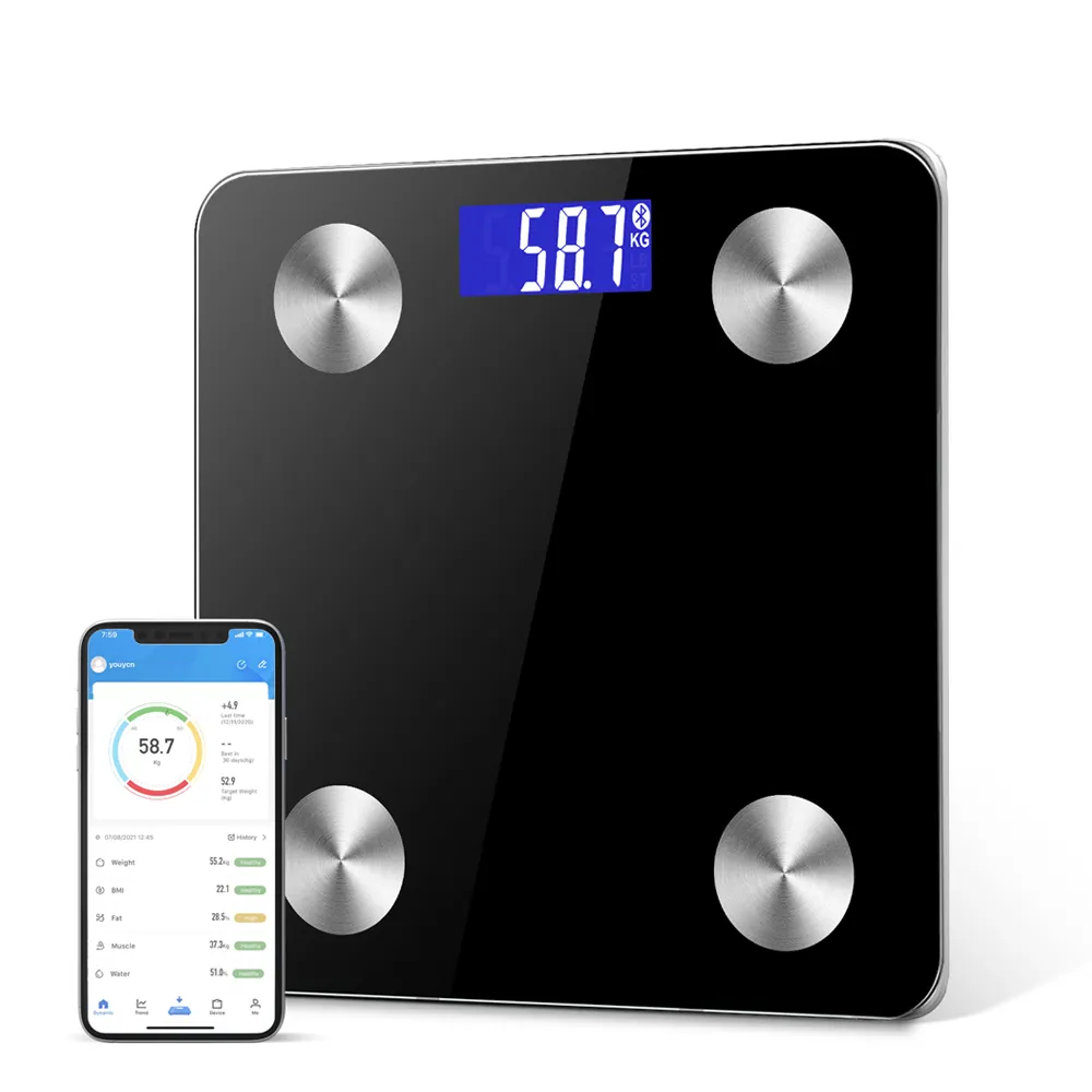 Báscula Digital inteligente para el hogar, balanza electrónica de grasa corporal