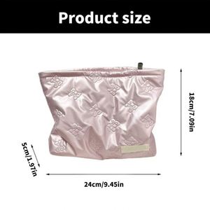 Eco-Friendly Durable PU Zipper Reusable Fashion Quilted Waterproof <b>Travel</b> Makeup & Cosmetic Bag <b>Gifts</b> - Product Image 3