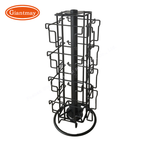 Tùy chỉnh kim loại truy cập hàng đầu 24 túi dây CD hiển thị đứng 360 ° xoay bưu thiếp spinner giá - Product Image 6